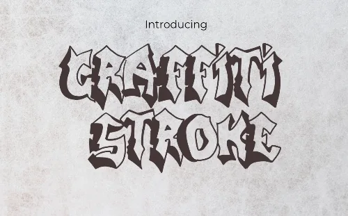 Broad Stroke Graffiti Font letters shown on a sample sheet