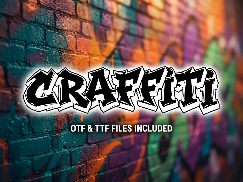 Freehand Street Tag Font letters shown on a sample sheet