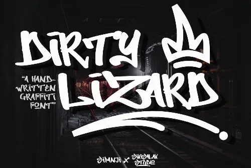 Gritty Scrawl Street Font letters shown on a sample sheet