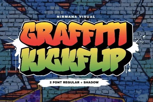 Skate Deck Graffiti Font letters shown on a sample sheet