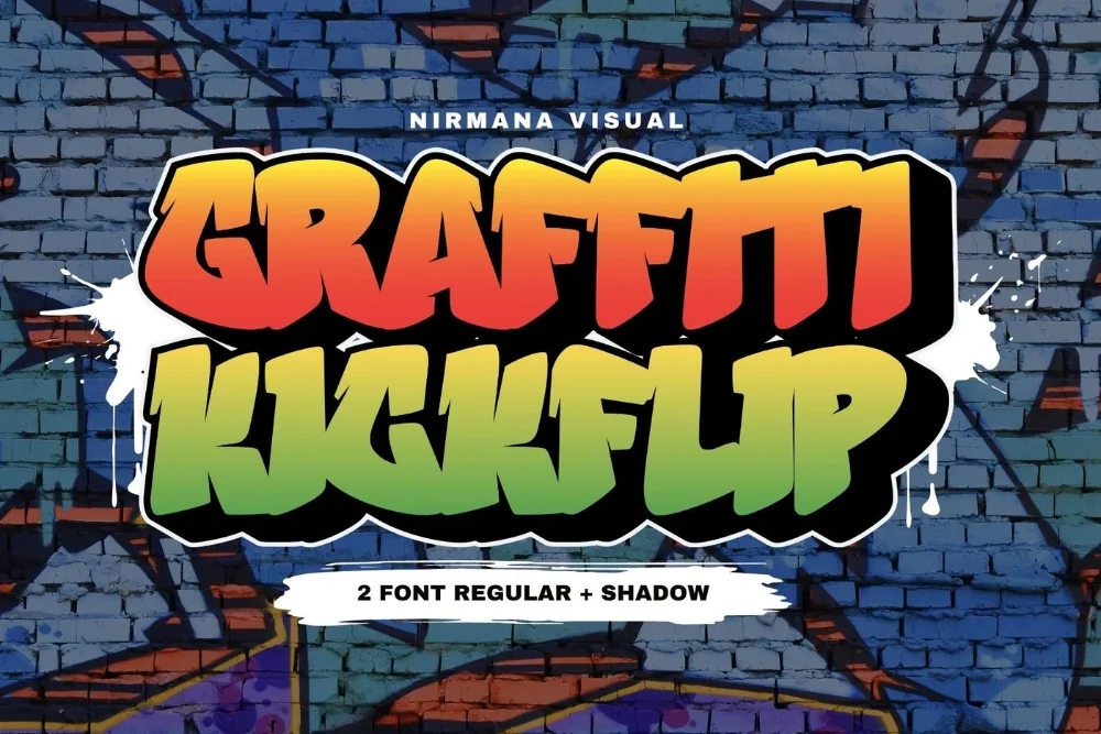 Skate Deck Graffiti Font letters shown on a sample sheet