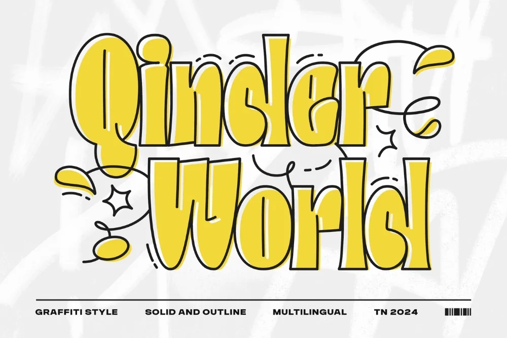 Underground World Graffiti Font letters shown on a sample sheet